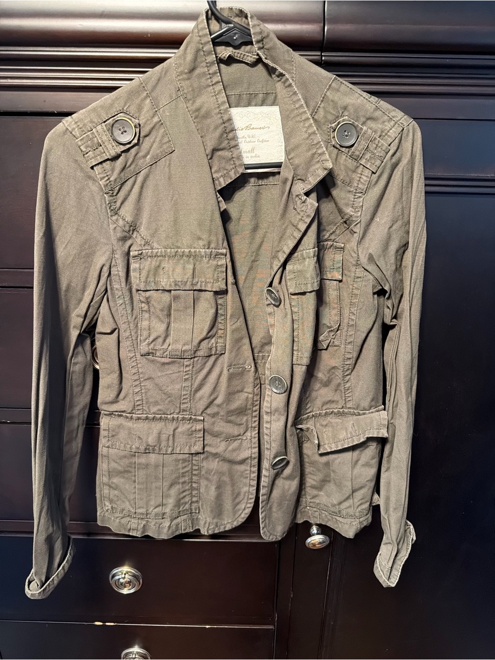 Eddie Bauer Utility-Style Women's Jacket in Olive Green Made in India